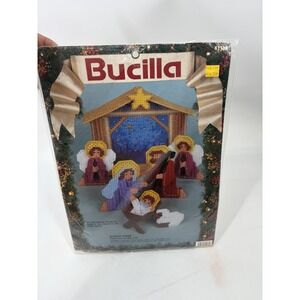 Bucilla Manger Scene Christmas Nativity Plastic Canvas Kit 1991 VTG - Unopened